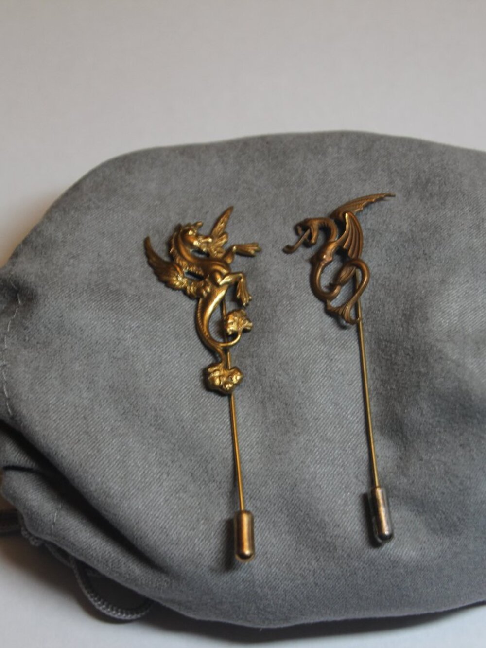 Dragon, vintage stick pins, vintage. 2 for 1 price.